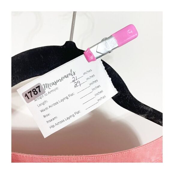 J Jill Linen V-Neck Popover Long Sleeve Tunic Shirt Top In Pink Size M - Picture 2 of 6